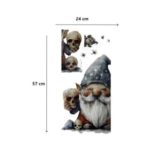 Gotik Cüce Ve Kafatası Duvar Sticker Seti Çok Renkli
