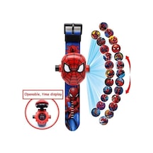 Spiderman Örümcek Adam Projeksiyonlu Saat 24 Farklı Karakteri Duv