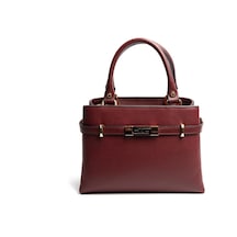 Silver Polo Sp1149 Kadın El Çantası Düz Bordo-bordo