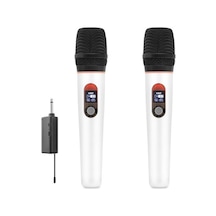 Profesyonel Kablosuz Uhf 2 Mikrofonlu Set 6.35 Mm - Beyaz Hdx2791b