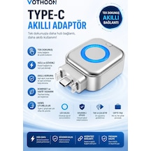 Akım Korumalı Type-c Akıllı Şarj Ayırıcı Otomatik Şarj Kesici Batarya Koruma Adaptörü Hızlı Şarj Destekli