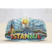 Ahşap İstanbul Temalı Magnet Alk4601 Beyaz