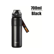 Maxaccess Tkk 316 Paslanmaz Çelik Vakum Termos 700ml Siyah Sızdırmaz Sıcak Soğuk Saklar Seyahat Spor Outdoor