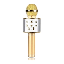 Karaoke Mikrofon Dahili Hoparlörlü Usb Flash Destekli Ws-858 Gold