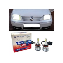 Vw Bora Led Xenon Uzun + Kısa Far Ampulü H4 Duo Yeni Seri Beyaz