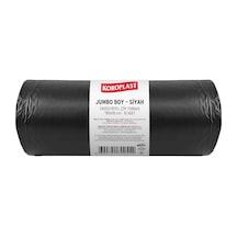Koroplast Endüstriyel Çöp Torbası Jumbo Boy Siyah 10'lu 80x110 Cm, Yırtılmaya Dayanıklı, Jumbo Boy Çöp Poşeti, Çift Katlı, Geri Dönüştürülebilir, Fabrika, İnşaat, Depo, Kafe, Otel, Hastane, Bahçe