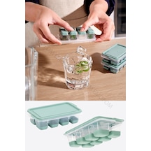 Mini Silikon Küp Buz Kalıbı Buzluk 7,5 X 13 X 3,4 Cm Plastik Diğer