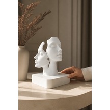 İkiliğin Yüzleri Figürlü Minimalist Dekoratif Biblo 82336262