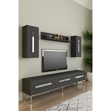 Tvr1804as Rany Tv Ünitesi Takımı Antrasit-sılver 180cm Antrasit - Gümüş