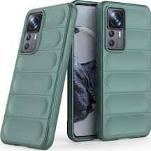 Xiaomi 12T Uyumlu Silikon Kılıf - Kamera Korumalı Esnek Yeni Nesil Airbag Kapak - Yeşil