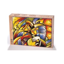 King Of Puzzle Yüzler Ahşap Puzzle 500 Parça