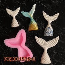 Pk1001525-1 - Silikon Kalıp Mum Kalıbı Deniz Kızı Kuyruk Küçük Renksiz