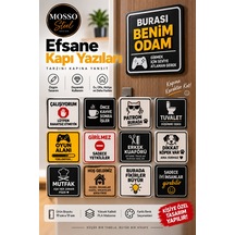 Oda Kapısı Yazısı Kapı Tabelası Özel Tasarım Tabela Yapışkanlı Kapı Yazısı