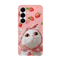 Samsung Galaxy A17 Uyumlu Baskılı Şeffaf Telefon Kılıfı Koleksiyon: Kawaii Cat 1