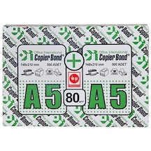 Copier Bond A5 Fotokopi Kağıdı 80gr 500 Li 1 Koli 10 Paket