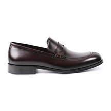 Tuna Hakiki Açma Deri Bordo Loafer Erkek Ayakkabı - Kösele Taban K1625 Bordo