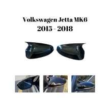 Volkswagen Jetta 2015 2016 2017 2018 Uyumlu Yarasa Ayna Kapağı Seti Batman Parlak Siyah