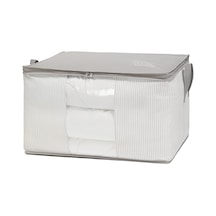 Büyük Boy Pvc Pencereli Gri Çizgili Stuff & Things Hurç 60 X 43 X 35 Cm