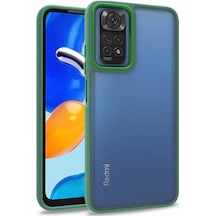 Redmi Note 11 Global Kılıf Hptk Flora Kapak - Yeşil Yeşil