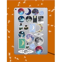 Ay Moon Sticker Seti Laptop Ajanda Notebook Tablet Telefon Defter Etiket Bullet Journal Diğer