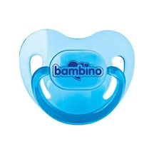 Bambino Silikon Damak Uçlu Emzik 0 - 6 Ay Mavi