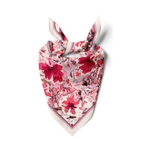 Pınk Flower Desen Bandana/fular Çok Renkli