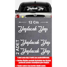 Kişiye Özel Ad Soyad Sticker 2 Adet - Araba Oto Motosiklet Karavan Sticker - 00121 12 Cm