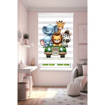 Perdeoutlet38 Baskılı Renkli Safari Dijital Baskılı Zebra Perde-cocuk Odası-stor Perde Model:pz-5012 Çok Renkli