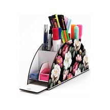 Tr Ahşap Vip Meyve Ve Bitki Model Gökkuşağı Cetvelli Masaüstü Organizer,524 Çiçekler 16 X 27 Genel