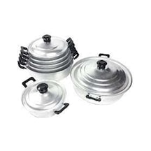 Teppanyaki 5 Li Aliminyum Basık Karnıyarık Seti 26-28-30-34-36 Cm