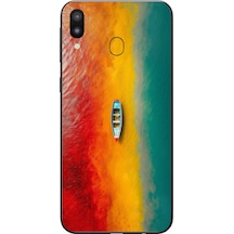 Samsung Galaxy M20 Uyumlu Rengarenk Tekne Baskılı Silikon Kılıf Renkli