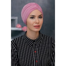 Hürrem Bone Gül Kurusu Pratik Hazır Geçmeli Tesettür Bone Sandy Kumaş Taçlı B (545490273) Gülkurusu