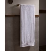 Elroy %100 Pamuk Nakışlı Banyo Havlusu - Beyaz/lila - 80x160 Cm 8684427301814 Çok Renkli