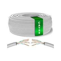 100 M Ethernet Ağ Kablosu Cat 5e, Lan Ağ Kablosu, Hızlı Ve Güvenilir İnternet İçin, Awg24 Toplu Kablo Cat 5e Bulk Kablo 1 Gbps, 100 Mhz, Utp Cca 100 Metre, Gri