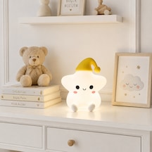 Hukids Uykucu Yıldız Silikon Gece Lambası Beyaz