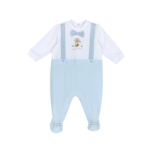 Chicco Erkek Bebek Paça İçinden Açılan, Yuvarlak Yakalı Tulum 09102020000000 000032 Beyaz