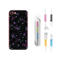 Apple Uyumlu iPhone 6/6S Kılıf Kablo Koruyuculu Galaxy Yunus Göz 1860