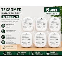 Teksomed 10 Cm 80 M Hidrofil Sargı Bezi 6 Adet