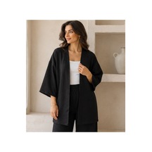 Unika Boutique Kadın Kimono Salaş 2 Li Takım Siyah