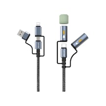 Lenyes LC112 240 W 6in1 Çoklu Şarj Kablolu Fener Ve Çakmaklık Özellikli Kablo 1 M