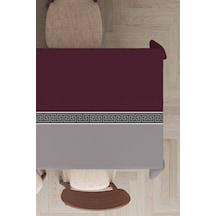 Bordo Avangarde Dokuma Leke Tutmaz Masa Örtüsü Mso141n11
