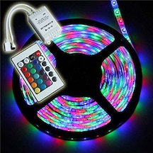 Şerit Led Renkli Rgb Tek Çipli İç Mekan 5 Metre Set Şeffaf
