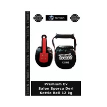 Premium Ev Salon Sporcu Deri Kettle Bell 12 Kg