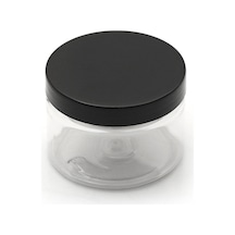 150ml Şeffaf Akrilik Plastik Krem Kavanozu Siyah Kapaklı, 24 Adet, Krem Kavanozu, Kozmetik Kavanoz, Plastik Kavanoz Diğer