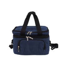 Katlanabilir Soğutucu Çanta Oxford Kumaş Peva Sızdırmaz Çift Yalıtımlı Soğutucu Çanta Seyahat, Plaj, Piknik, Kamp, Koyu Mavi 10l Ayarlanabilir Omuz Askılı Çok Renkli