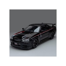 Nissan Skyline Gt-r R34 Nismo Edition Siyah 1/24 Model Araba