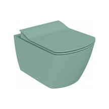 Creavit Elegant Rim-off Duroplast Yavaş Kapanan Klozet Kapaklı Nil Yeşili Set