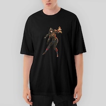 Diablo 3 Female Demon Hunter Oversize Siyah Tişört Siyah