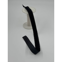 1.5 Cm Likralı Kadife Esnek -5 Metre-siyah