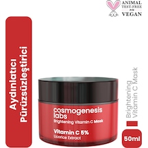 Cosmogenesis Labs %5 Vitamin C Krem Maske 50ml - Durulanan Yüz Maskesi Aydınlatıcı Pürüz Giderici Ton Eşitleyici Vegan